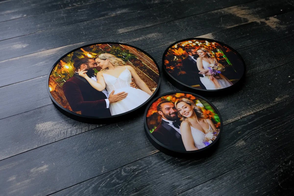 50x40x30 Metal Oval Çerçeve (Kişiye Özel Fotoğraflı)